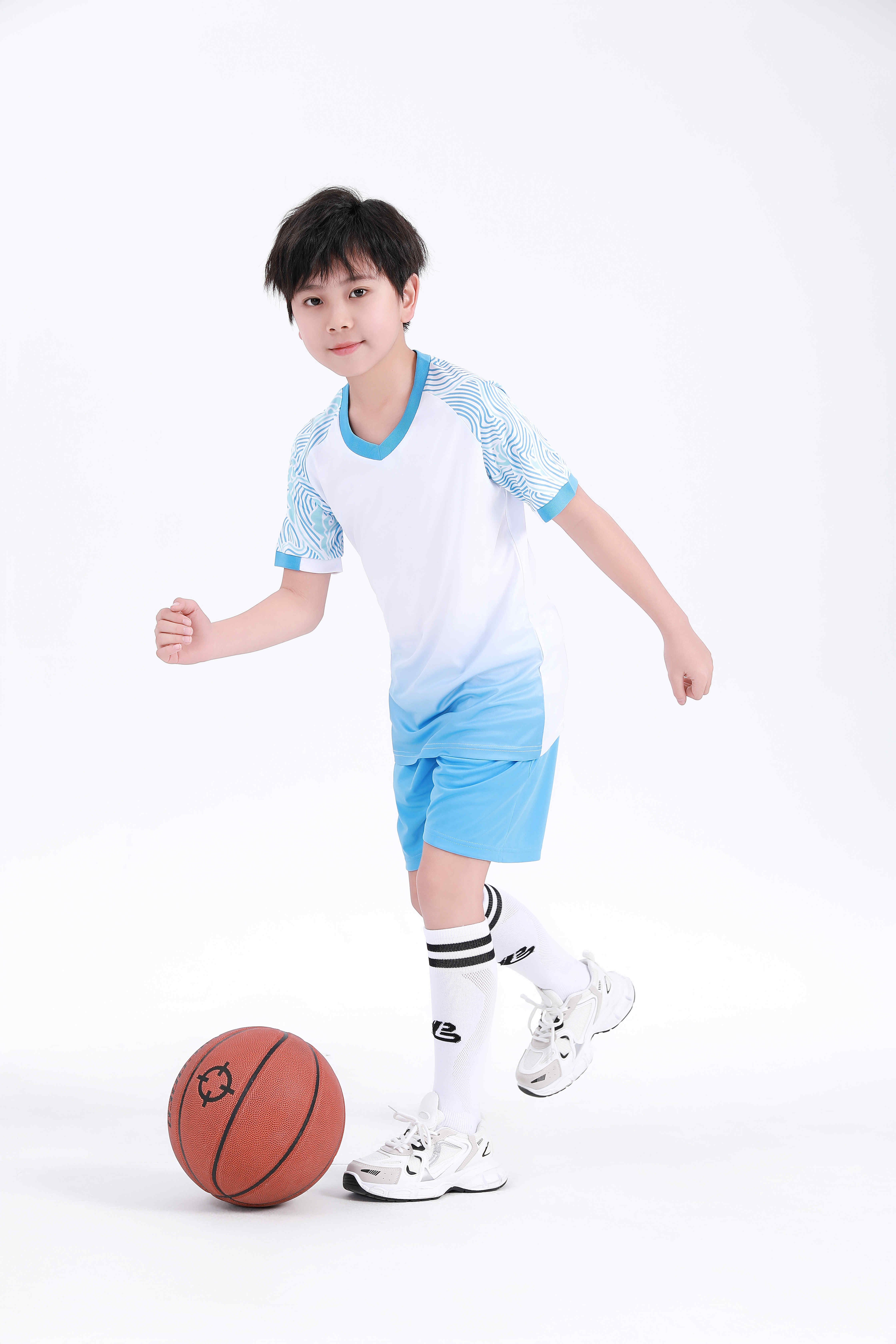 Gradient color football training suit for children GY6-0751