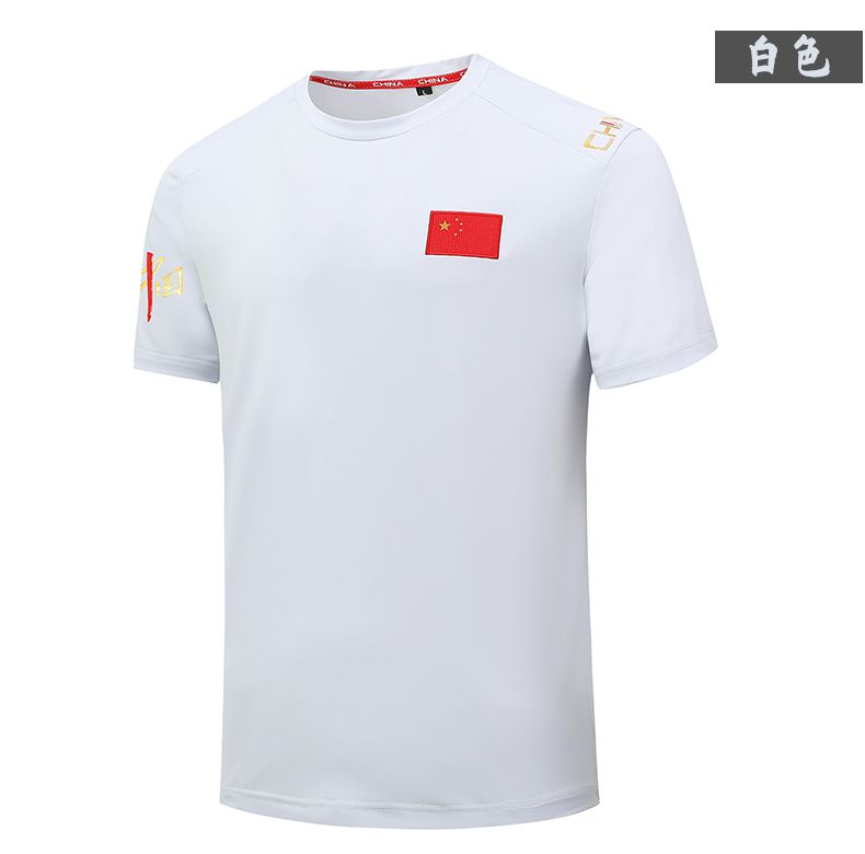 Outdoor sports quick-drying round neck short-sleeved T-shirt KE4-95522 national flag