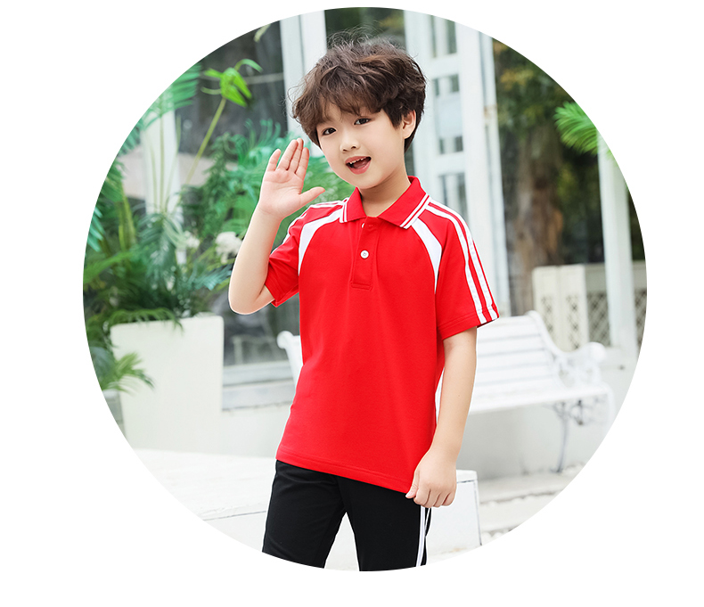 Cotton covered silk short-sleeved sports suit parent-child style KA-18018