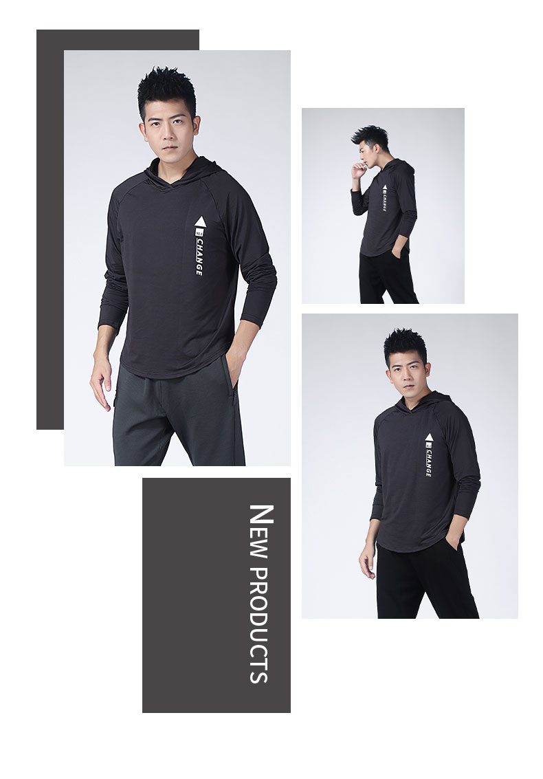 185g hooded casual sports top for men GB5-C127