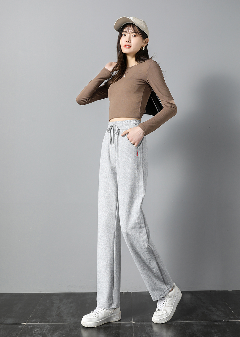 Loose straight spring and autumn sports casual trousers for women G32-95239