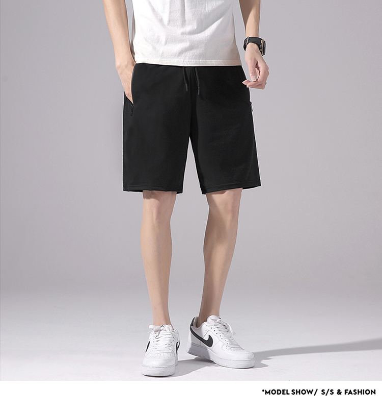 Solid color sports casual ice silk shorts men G14-021