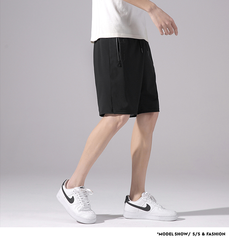 Solid color sports casual ice silk shorts men G14-021