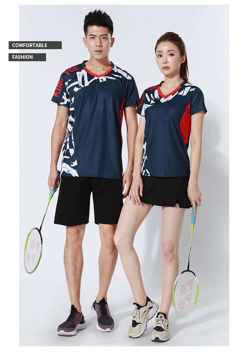 185g V-neck sports striped jacquard fabric short-sleeved competition training suit top GR8-1927 men