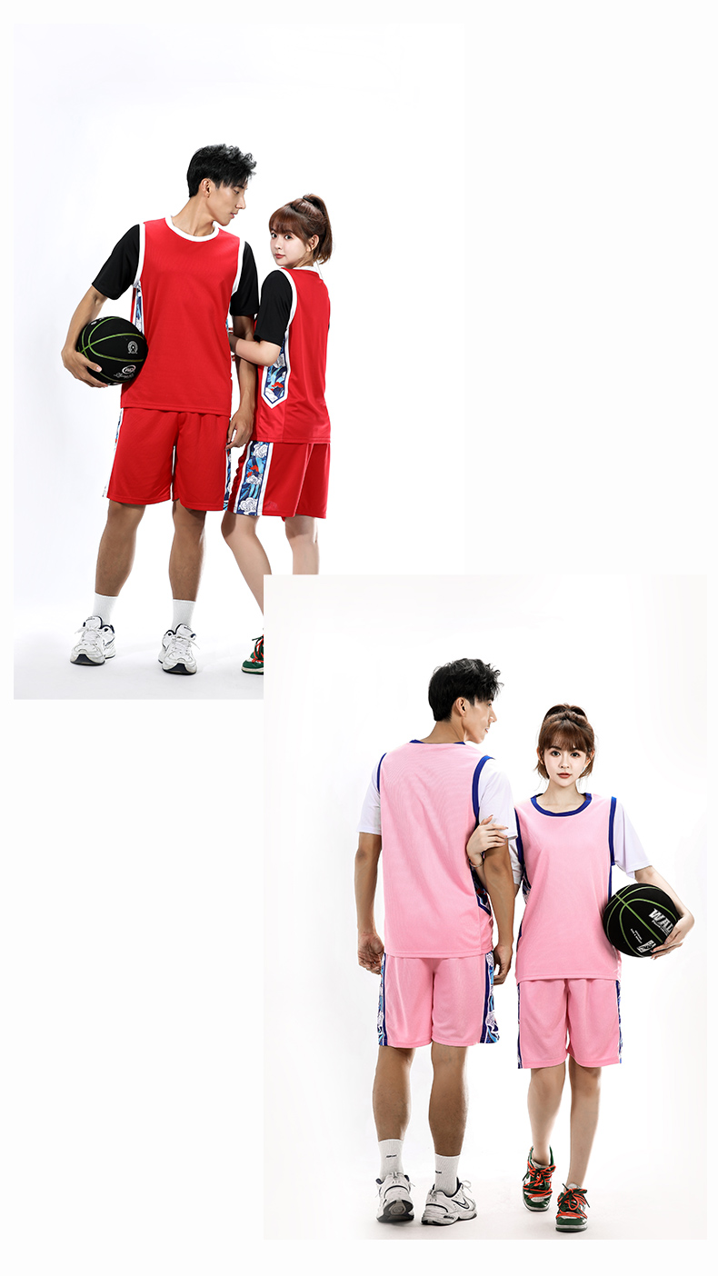 Summer trend quick-drying fake two-piece basketball uniform suit GB12-B003