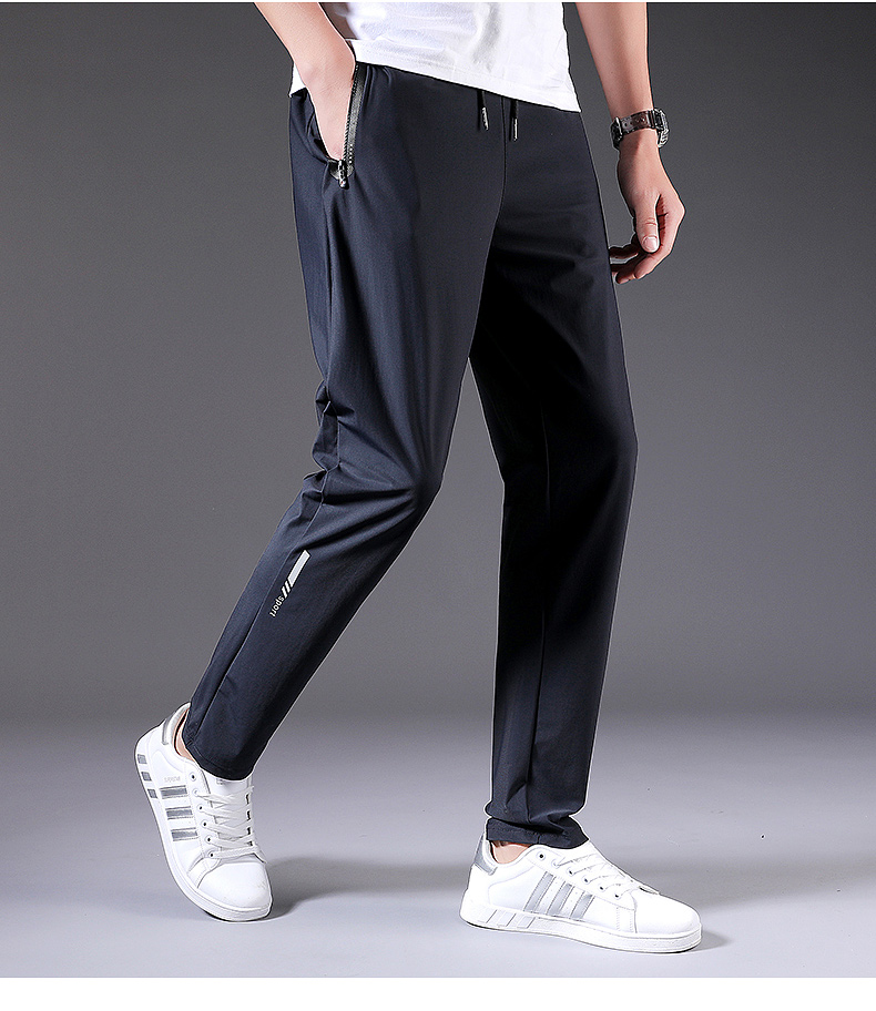 Ice silk drawstring sports casual trousers KC1-00810082