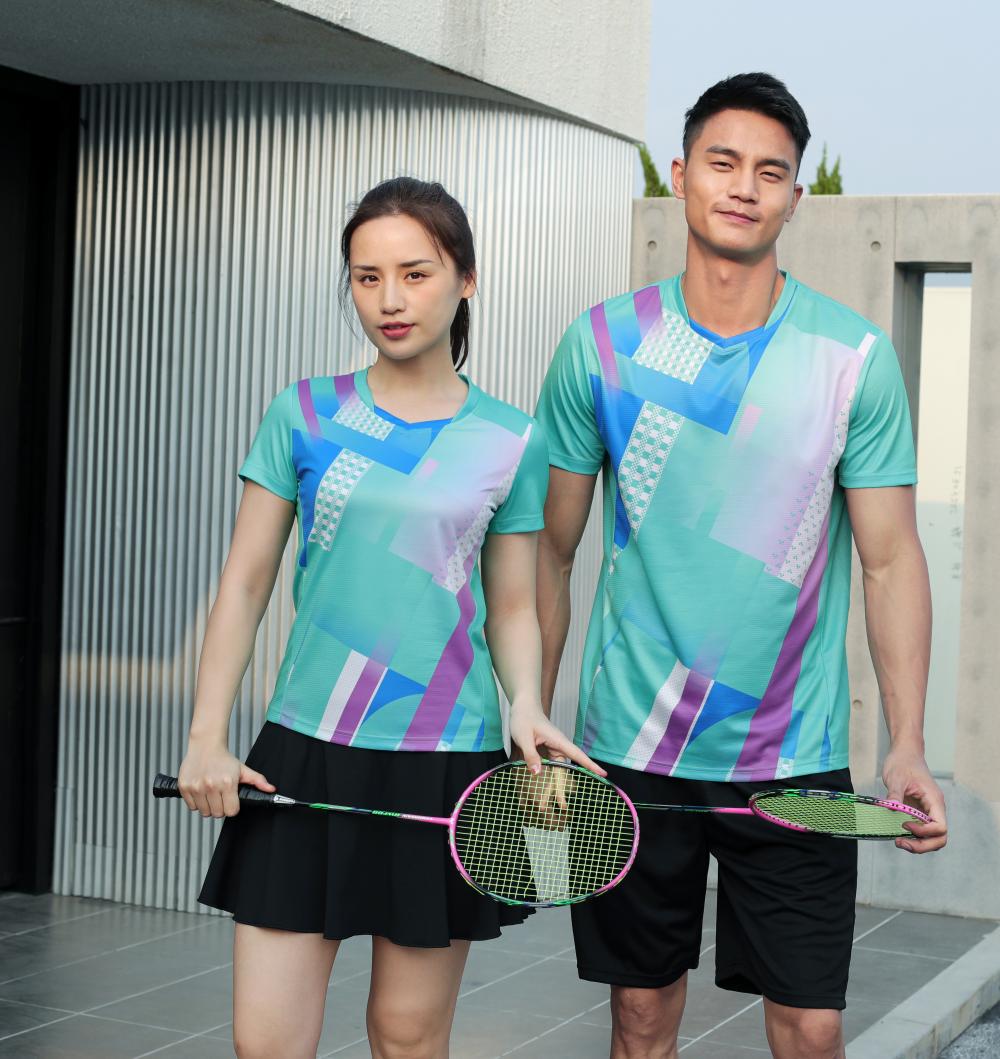 Sweat-absorbent, breathable and quick-drying couple table tennis and badminton suit GJ3-7372 for women