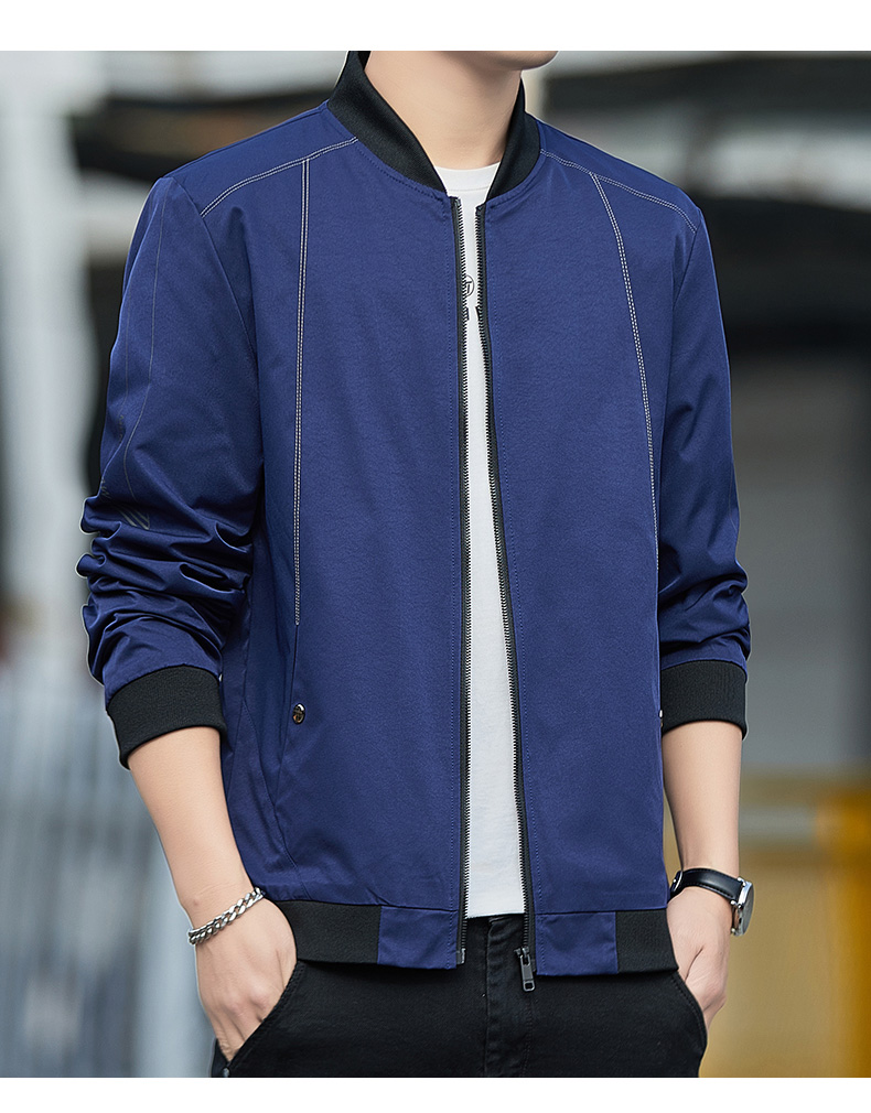 Men stand collar casual jacket spring and autumn youth jacket KR-2631