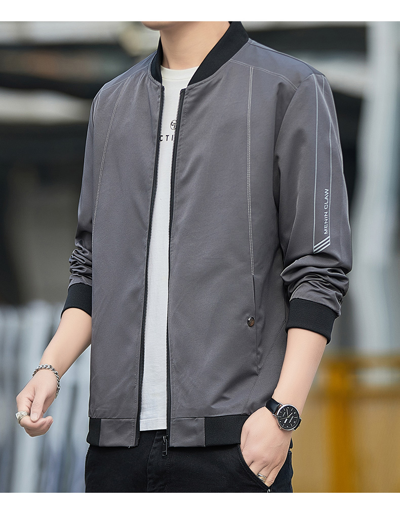 Men stand collar casual jacket spring and autumn youth jacket KR-2631