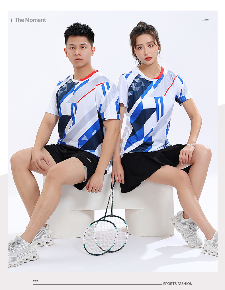 Dry microporous breathable quick-drying sports training couple table tennis and feather clothing tops GM2-2706