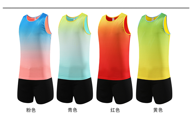 Gradient color personalized track and field sportswear suit GB7-5502 children style