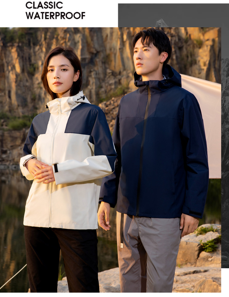 Polyester pongee windproof single layer jacket 158-3099