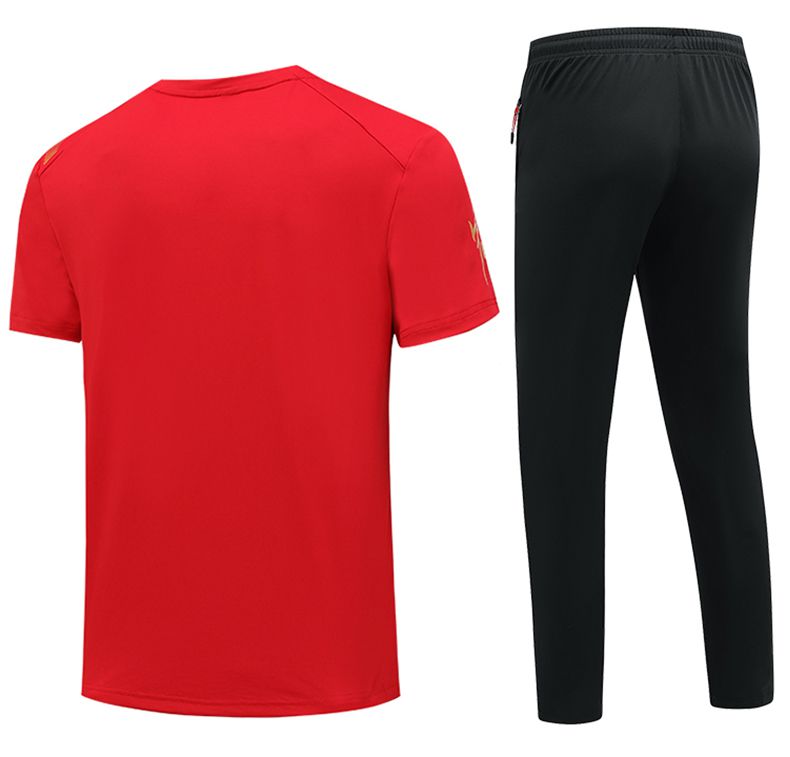 Sportswear quick-drying round neck short-sleeved long suit KE4-95522