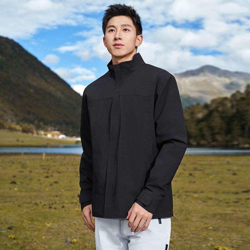 Anti-static stand collar thin single layer jacket 158-2401C