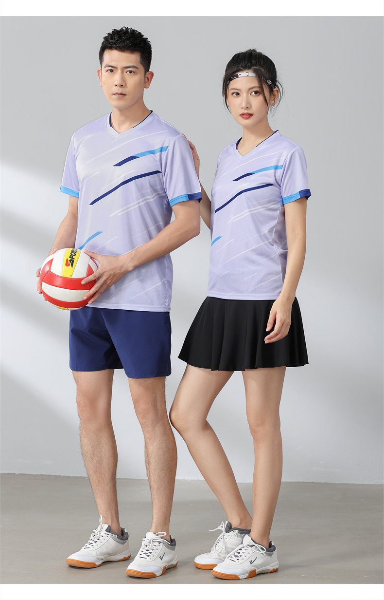 Lightweight slim fit V-neck couple sports badminton suit 120-901