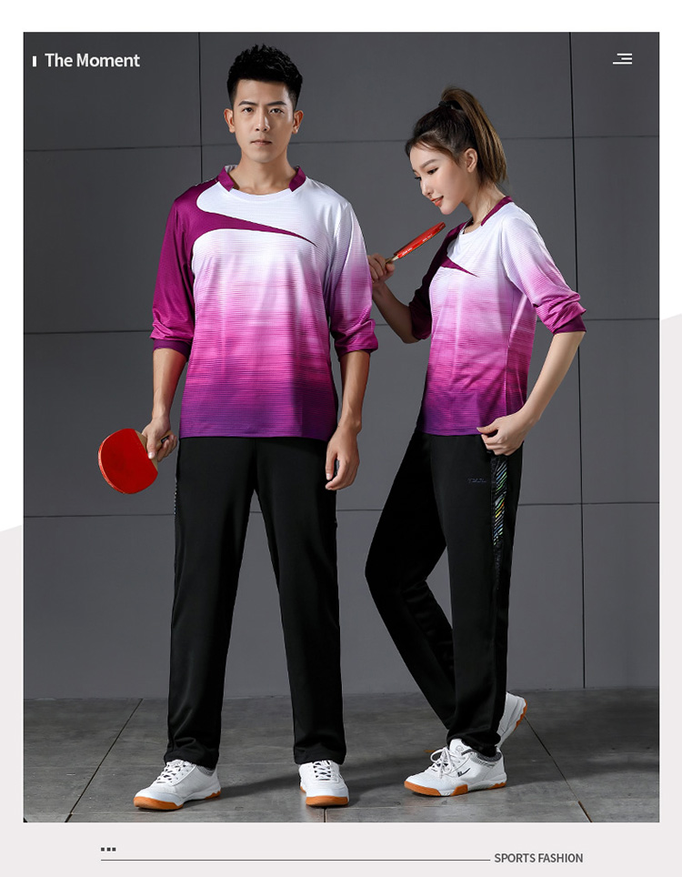 180g quick-drying casual badminton clothing long-sleeved tops men GM2-3010-1 tops men