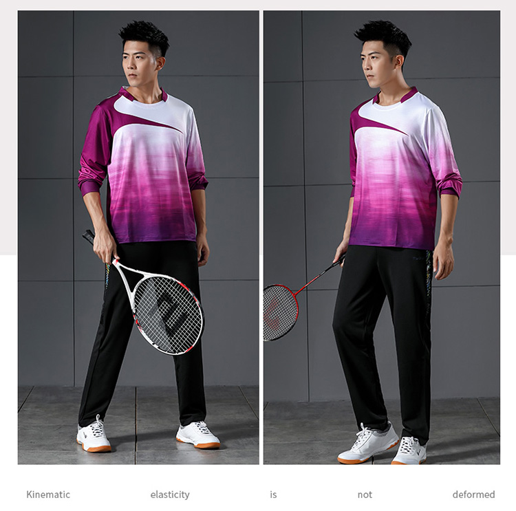 180g quick-drying casual badminton clothing long-sleeved tops men GM2-3010-1 tops men