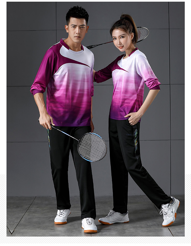 180g quick-drying casual badminton clothing long-sleeved tops men GM2-3010-1 tops men