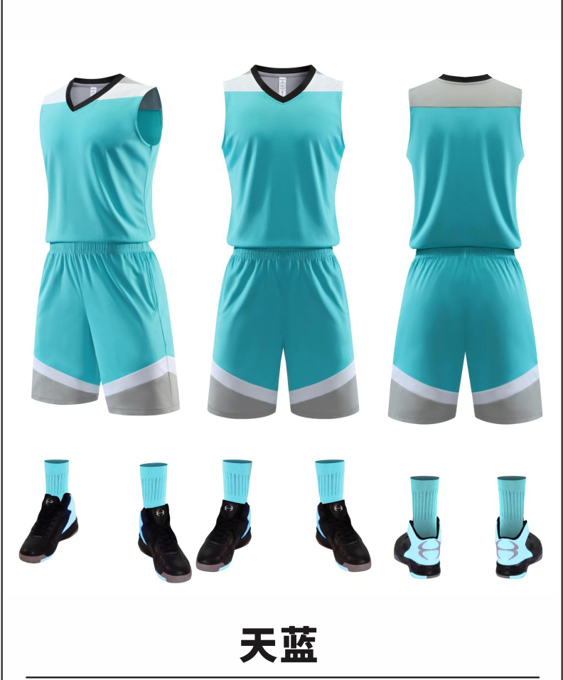 Color matching quick-drying sports basketball suit 176-L050