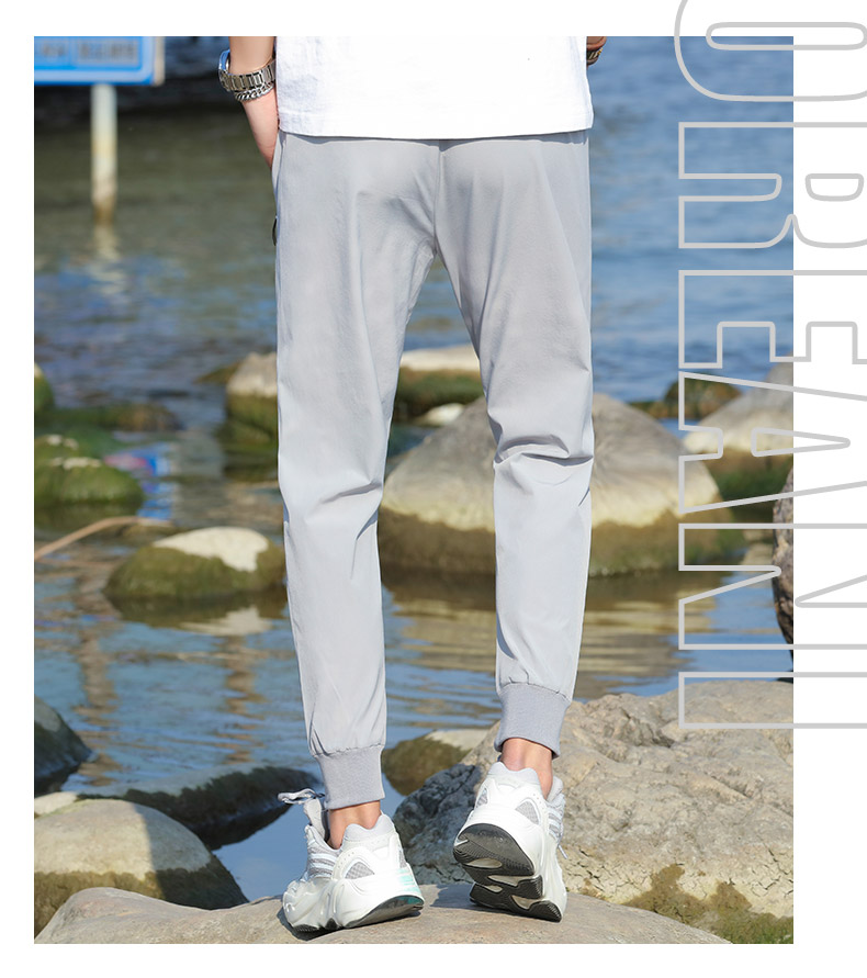 Fashion casual sports loose cuff trousers for men KR-198