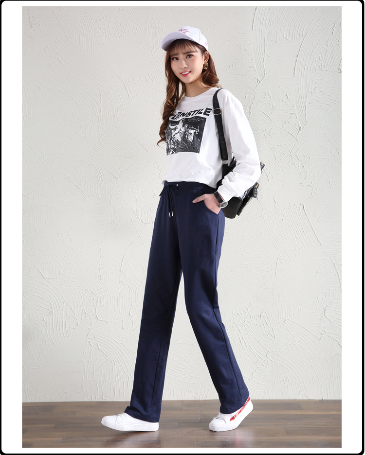 Straight sports spring and autumn casual pants loose trousers for women G32-081