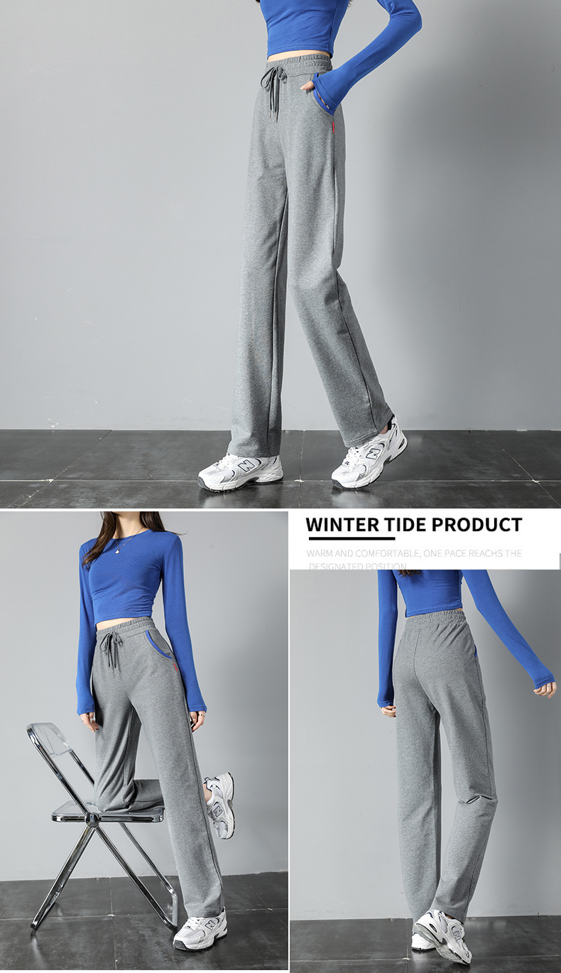 Straight loose sports casual trousers for women G32-9526