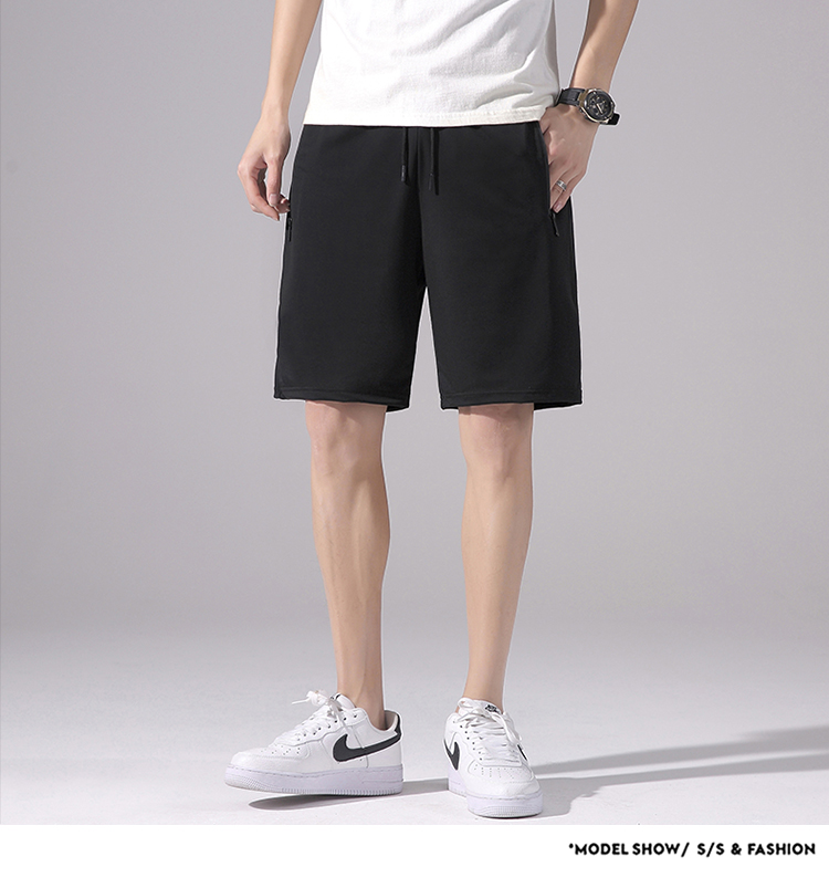 Solid color sports casual ice silk shorts men G14-021