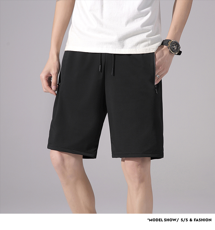 Solid color sports casual ice silk shorts men G14-021