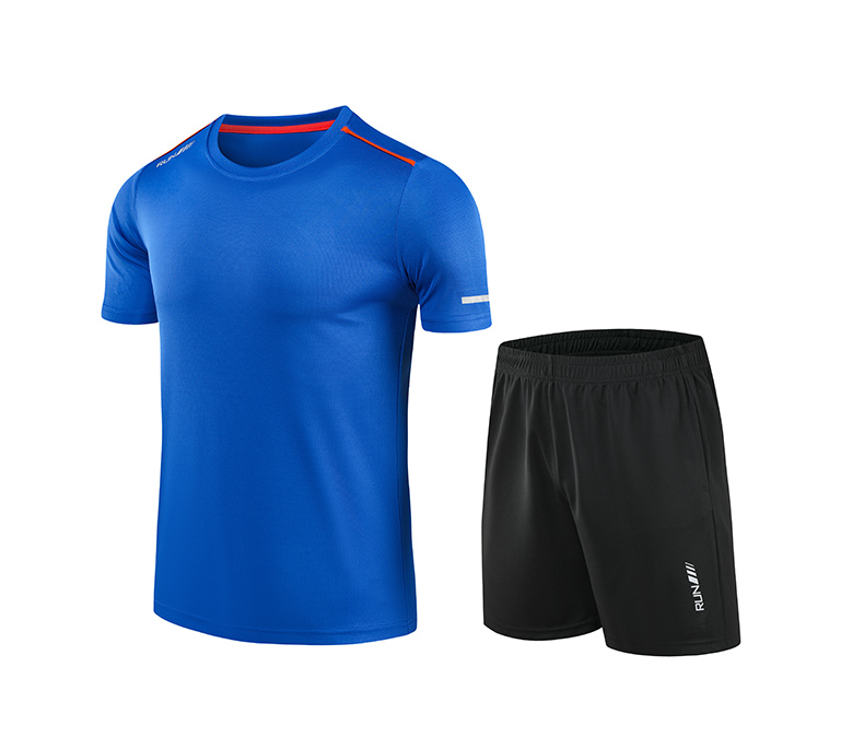 Breathable and quick-drying short-sleeved sports training suit for adults and children GB10-F220