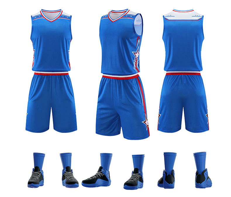 V-neck sports breathable quick-drying basketball suit GY2-A067