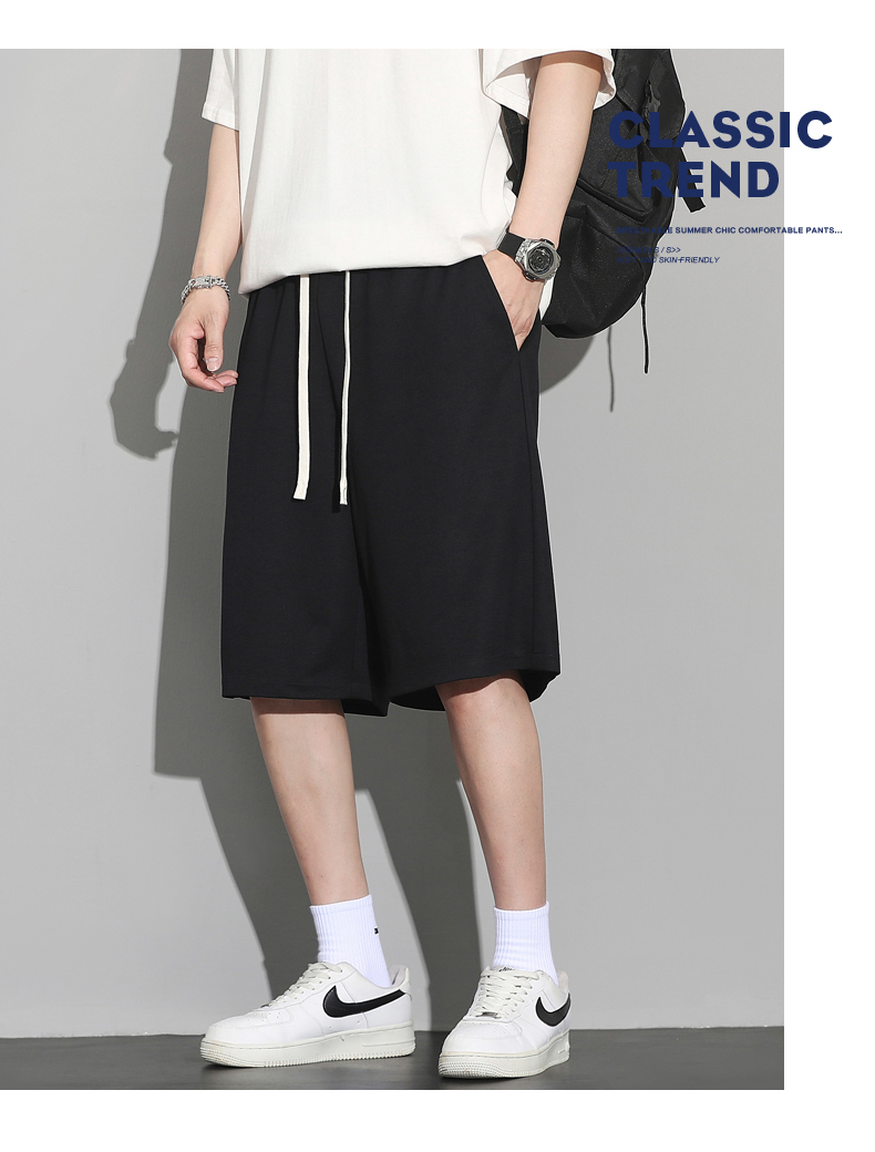 Solid color thin loose casual shorts KD3-1339