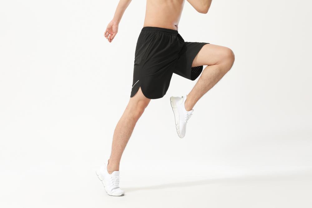 Solid color drawstring breathable sports shorts GJ3-3908