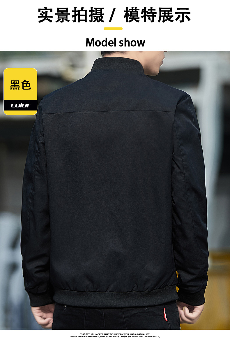 Men stand collar casual jacket spring and autumn youth jacket KR-2631