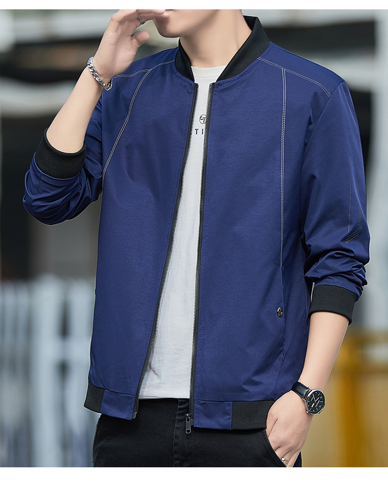 Men stand collar casual jacket spring and autumn youth jacket KR-2631