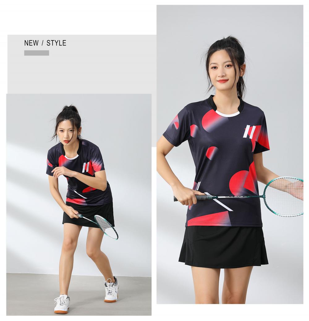 Polyester-ammonia Tianxing mesh sports quick-drying breathable badminton suit 120-1887 adult model