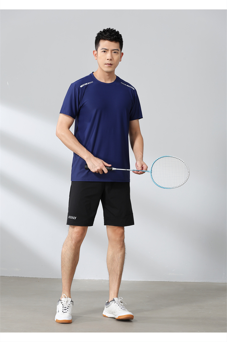 Round neck quick-drying flash strip sportswear 120-301