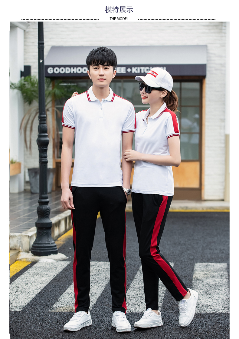 Cotton covered silk short-sleeved sports suit couple style KA-767