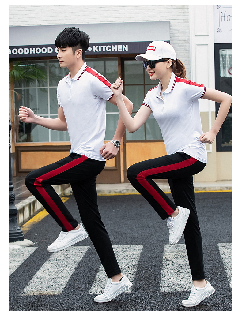 Cotton covered silk short-sleeved sports suit couple style KA-767