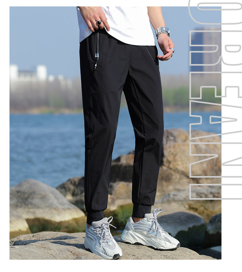 Fashion casual sports loose cuff trousers for men KR-198