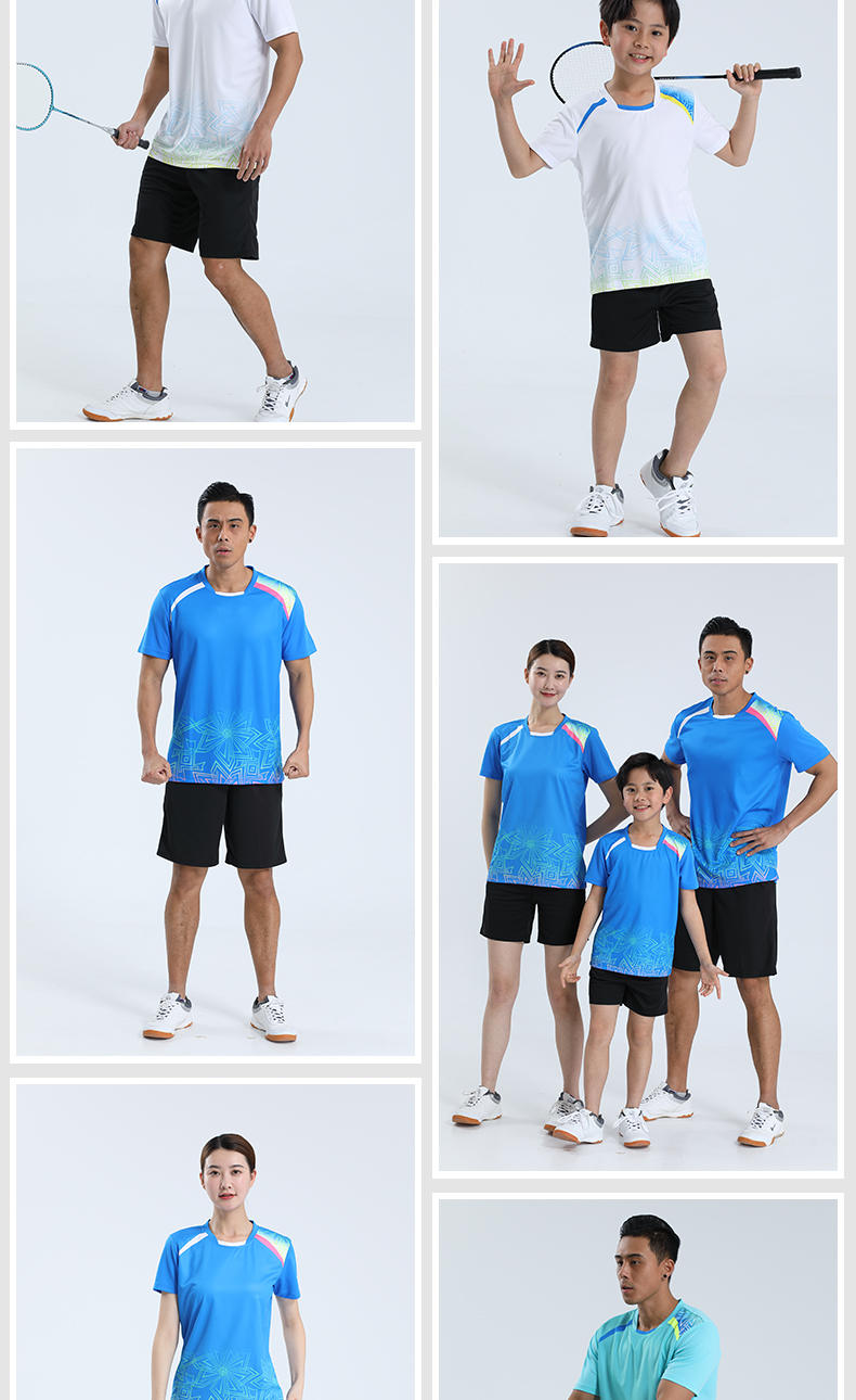 Sports casual short-sleeved training suit G16-22433 adult