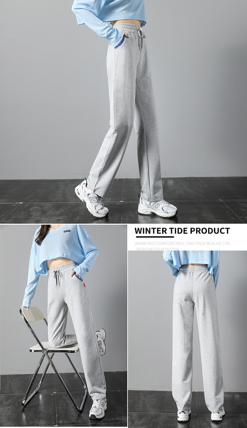 Straight loose sports casual trousers for women G32-9526