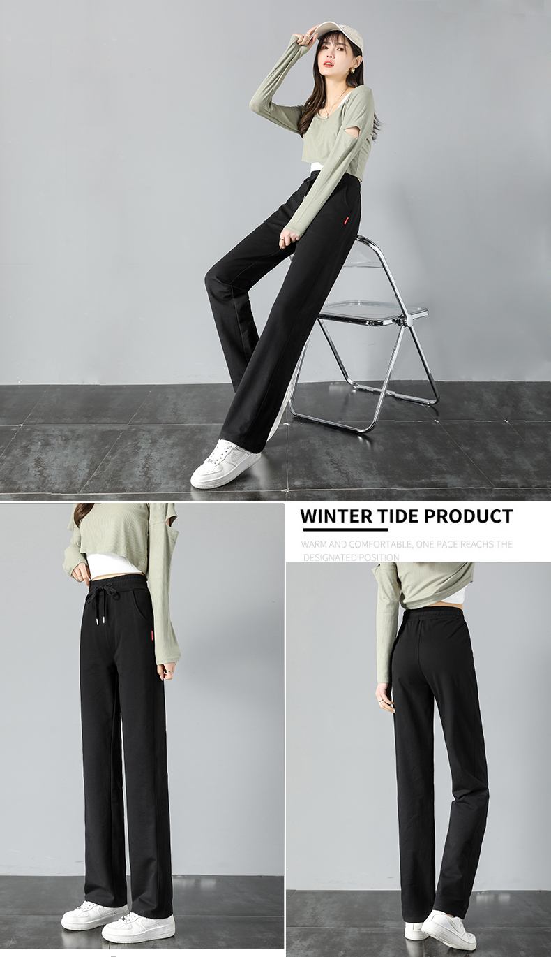 Loose straight spring and autumn sports casual trousers for women G32-95239