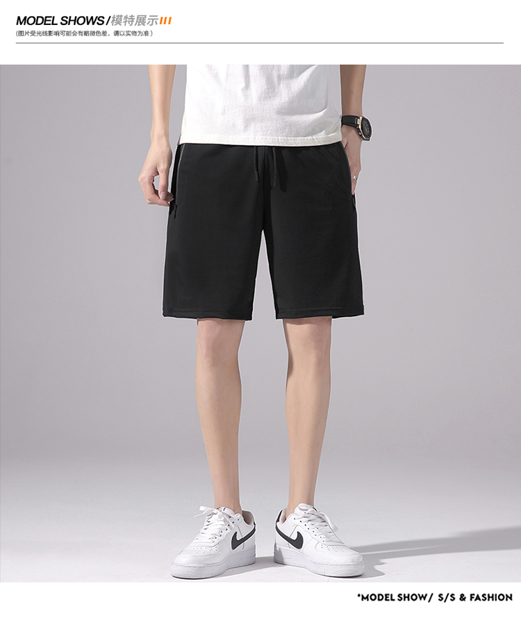 Solid color sports casual ice silk shorts men G14-021