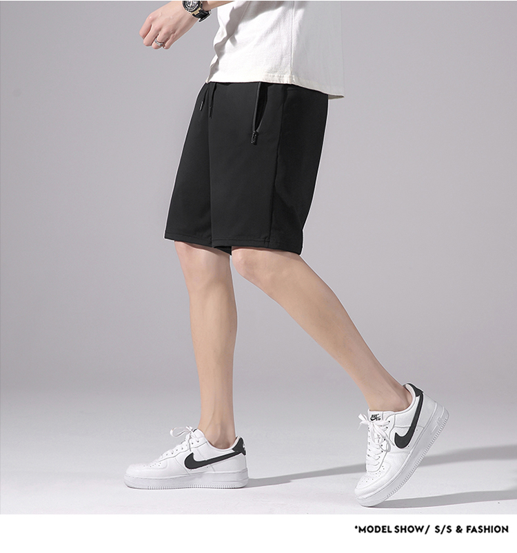 Solid color sports casual ice silk shorts men G14-021