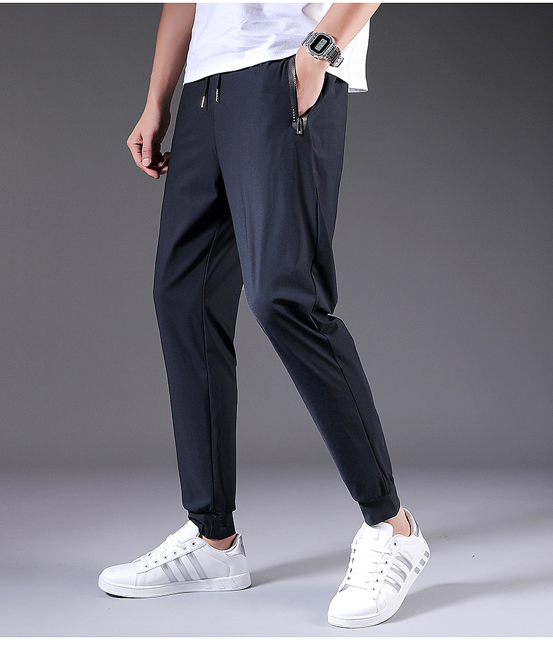 Ice silk drawstring sports casual trousers KC1-00810082