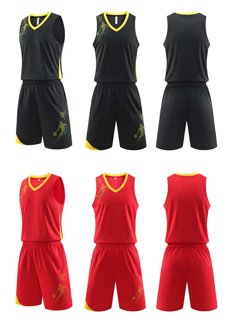 Quick-drying printed basketball suit GJ3-8042 adult version