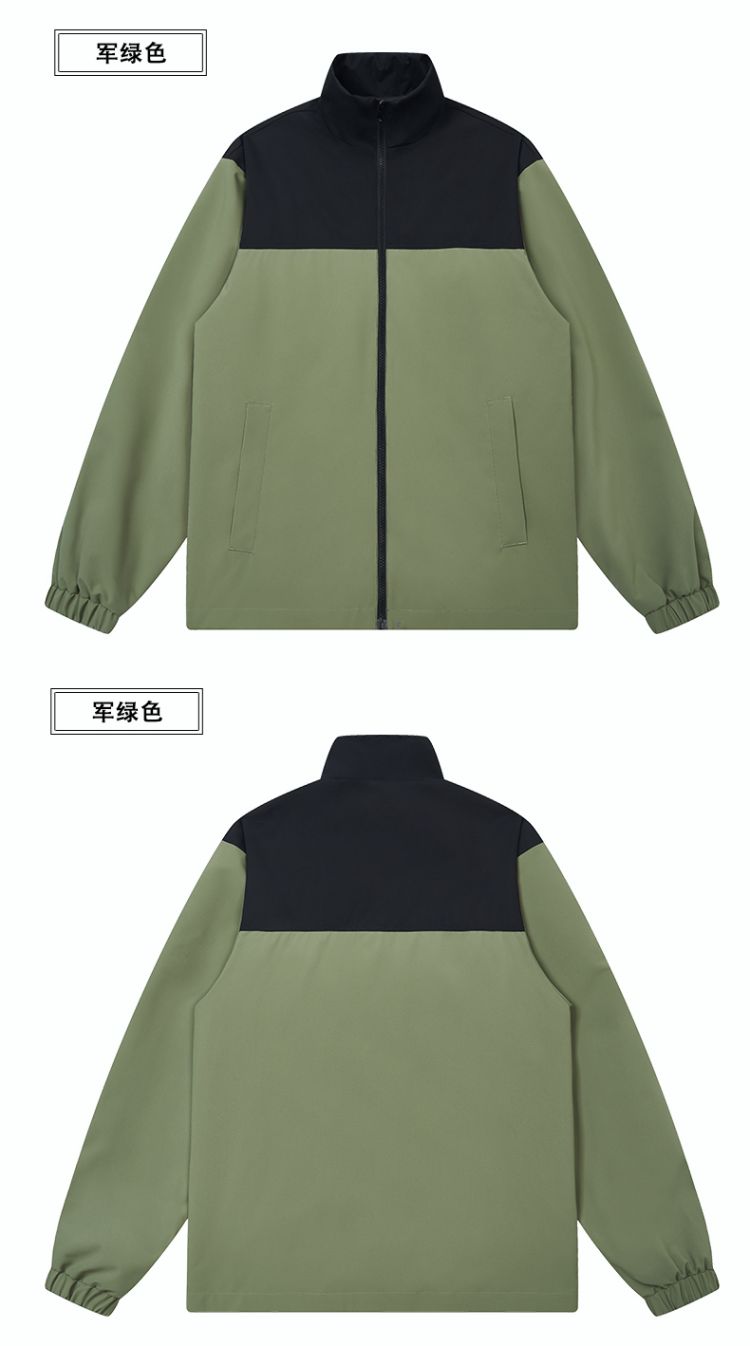 Outdoor sports color matching stand collar waterproof single layer jacket KE3-013BM02