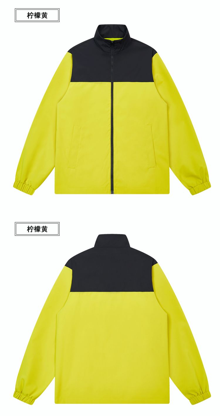 Outdoor sports color matching stand collar waterproof single layer jacket KE3-013BM02