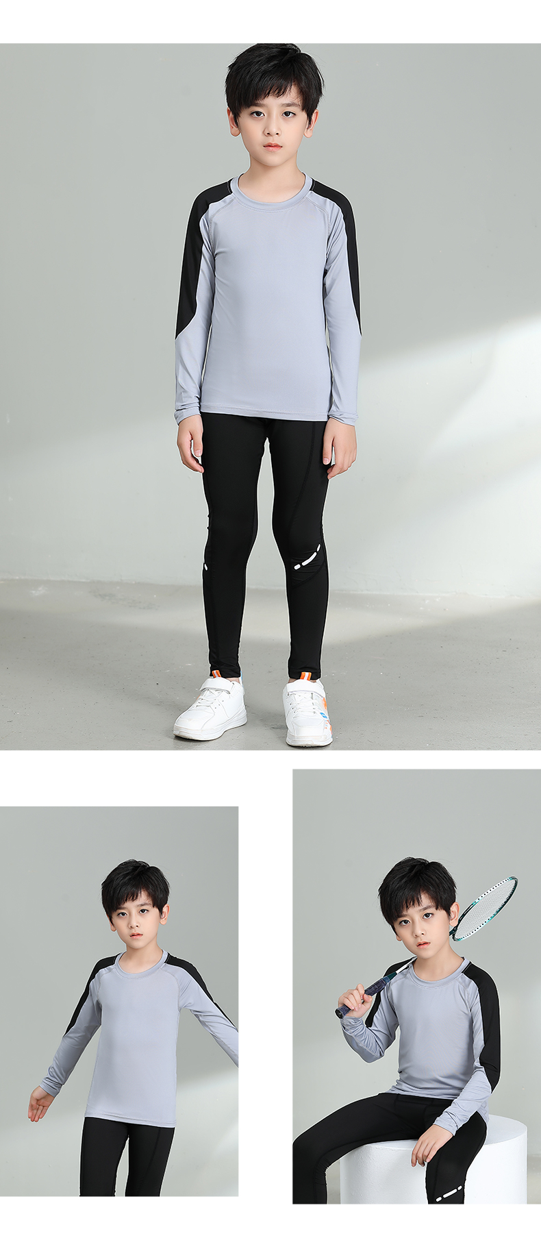 Tights long sleeve quick-drying clothes running sports training bottoming clothes G19-3304