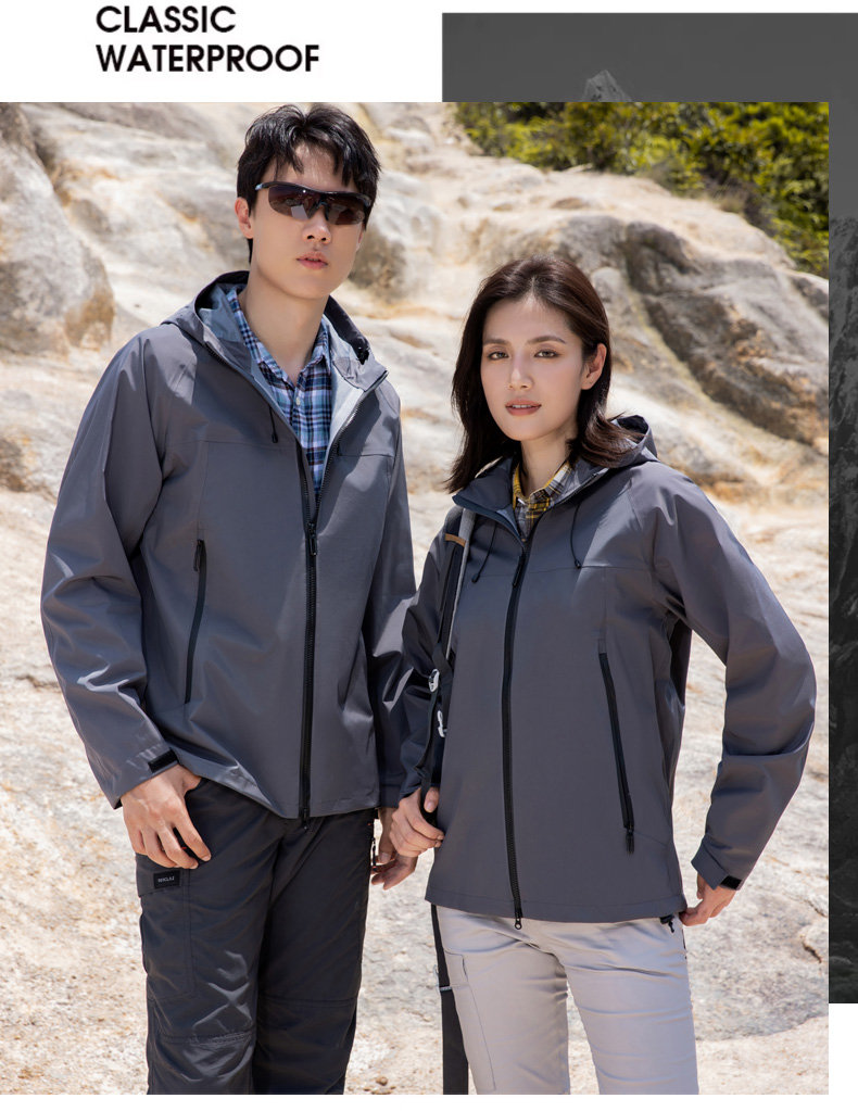 Outdoor sports waterproof single layer jacket 158-3022